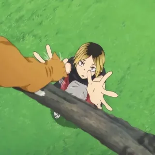 🥺 9cb3c616 Kenma Kozume Haikyu!! anime, cat, Kenma, Kozume, Haikyuu, cartoon, reaching, funny telegram sticker