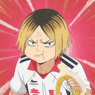 😡 a874eb76 anime, banana, angry, character, eating telegram sticker