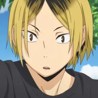 😲 c3ba0ef3 Kenma Kozume Haikyuu!! kenma kozume, haikyuu, anime, manga, character, blonde hair, video game telegram sticker