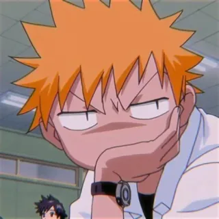 🙄 71649eb6 Ichigo Kurosaki Bleach Anime, Bleach, Ichigo Kurosaki, Cartoon, Manga, Animiert telegram sticker