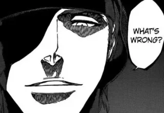 🤔 8ea97966 WHAT'S WRONG? Anime, Manga, Charakter, Gesicht, Augenklappe telegram sticker