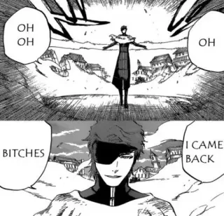 🤬 b94c0ed5 Sosuke Aizen Bleach OH OH OH
BITCHES I CAME BACK Anime, Manga, Bösewicht, Augenklappe, Comeback, Antagonist telegram sticker