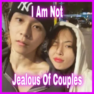 💑 48641e01 I Am Not
Jealous Of Couples para, związek, randki, tekst, mem telegram sticker