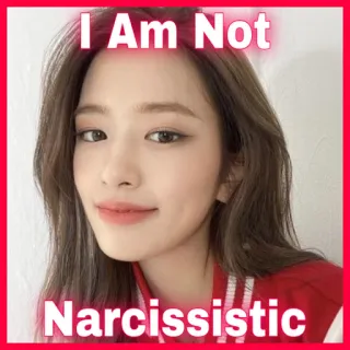 🪞 7419db01 I Am Not Narcissistic miłość własna, pozytywne, portret, kobieta, piękno, osoba telegram sticker