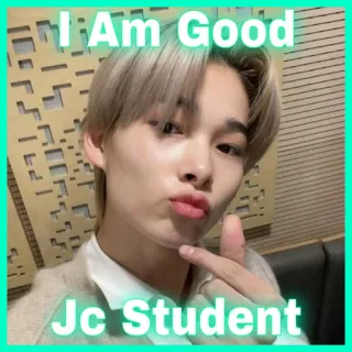📖 b2311b2e I Am Good Jc Student osoba, selfie, student, portret telegram sticker