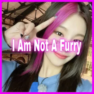🐱 f8be3e51 I Am Not A Furry naklejka, mem, portret, futrzak telegram sticker