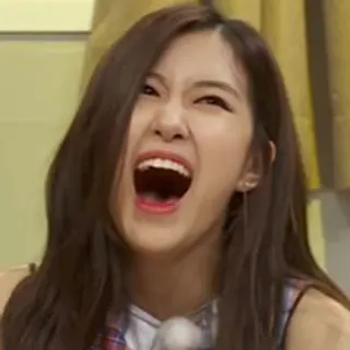 😆 32ae5213 wanita, berteriak, ekspresi, muka lucu, gadis telegram sticker