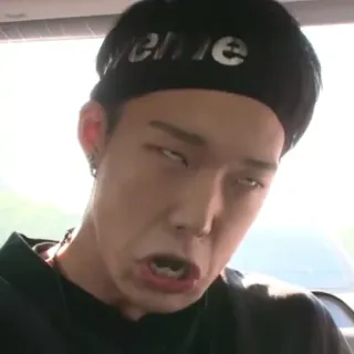 😵 4fa81608 supreme pria, wajah, supreme, topi, orang, ekspresi telegram sticker