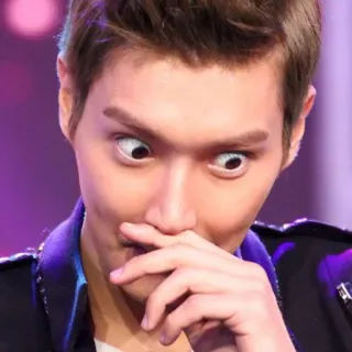 😳 52a7d77d lucu, meme, reaksi, ekspresi, pria asia, mata gila telegram sticker