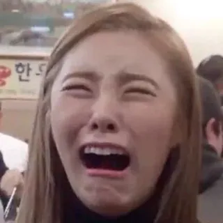 😫 720d2c0b wanita, menangis, tertekan, kesal, ekspresi wajah, emosi telegram sticker