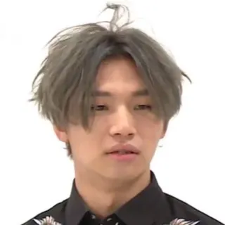 😐 8760ab87 potret, pria, orang, wajah, rambut telegram sticker