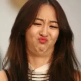 😣 9d16ff52 wanita, asia, wajah lucu, ekspresi, orang telegram sticker