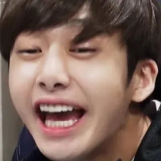 😆 9e2cba96 wajah, ekspresi, orang, pria, mulut terbuka telegram sticker