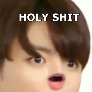 😦 bb645119 HOLY SHIT Meme, Ekspresi, Lucu, Reaksi, Astaga, Kejutan, Seruan telegram sticker