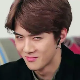 😏 c792f14d orang, pria, wajah, ekspresi, senyum sinis, potret, korea telegram sticker