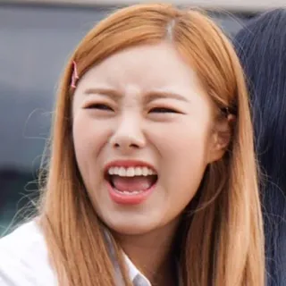 😖 f070f38d wanita, gadis, potret, wajah, ekspresi, marah, orang telegram sticker