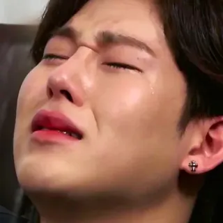 😩 f37d54ea menangis, sedih, kesal, emosional, air mata, pria telegram sticker