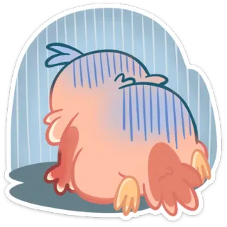 😨 2cf6db79 bird, chick, cartoon, cute, animal, sticker, sad, upset telegram sticker