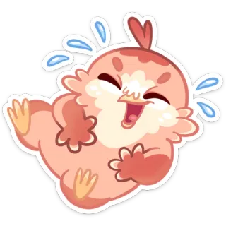 😂 a7821f59 bird, chick, laughing, happy, cute, cartoon, animal, emoji telegram sticker