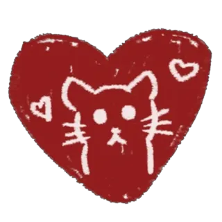 ❤ 023ab003 cat, heart, love, cute, kawaii, animal whatsapp sticker