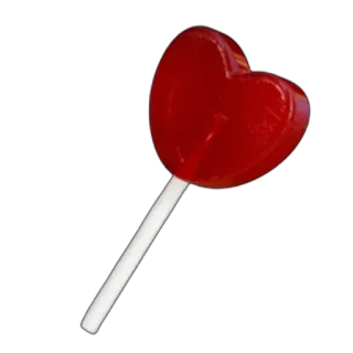 ❤ 54be54a3 lollipop, candy, heart, red, sweet, treat whatsapp sticker
