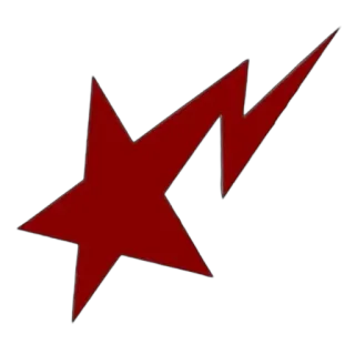 ❤ 5d3249b8 star, lightning bolt, red, symbol, graphic whatsapp sticker