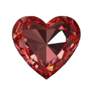 ❤ 63a36055 heart, gem, red, love, crystal, valentine's day whatsapp sticker