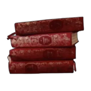 ❤ 75d46360 books, red, stack, vintage, antique whatsapp sticker