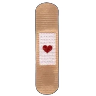 ❤ 7b11f7c7 bandage, heart, love, healing, first aid whatsapp sticker