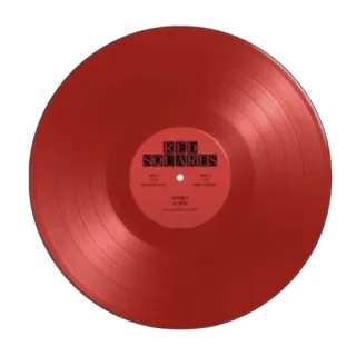 ❤ 863e234c RED SQUARES red, vinyl, record, red squares, music, album whatsapp sticker