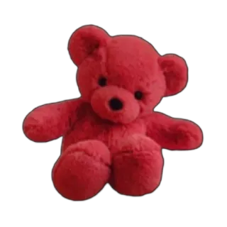 ❤ 986ac77d teddy bear, stuffed animal, toy, plush, red, bear whatsapp sticker