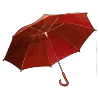 ❤ aa63751f umbrella, red, weather, rain, protection, accessory whatsapp sticker