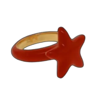 ❤ ca688f05 ring, star, jewelry, accessory, fashion, red whatsapp sticker