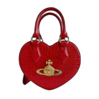 ❤ ed1b6348 handbag, red, heart, fashion, accessory, purse whatsapp sticker