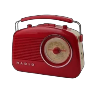 ❤ f80b9637 RADIO radio, vintage, red, retro, music, electronics whatsapp sticker
