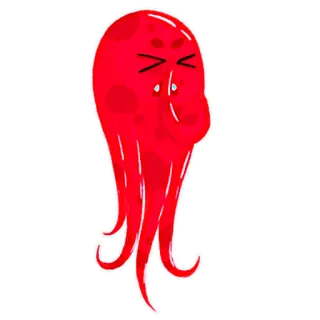Красный Осьминожка telegram stickers