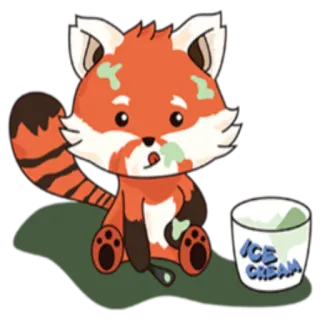 Красная Панда @StikerDi telegram stickers