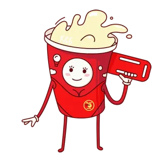 🏃‍♀️ 4f8b79b9 drink, cartoon, red, fun telegram sticker