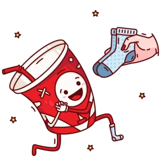 💪 af49f6c0 soda, drink, socks, cartoon, kawaii, anthropomorphic, cute telegram sticker