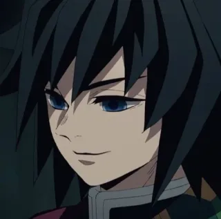 🙂 2445455c Giyu Tomioka Demon Slayer 动漫, 鬼灭之刃, 富冈义勇, 漫画, 角色 whatsapp sticker