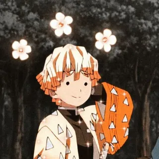 🙂 8e56774b Zenitsu Agatsuma Demon Slayer 动漫, 鬼灭之刃, 我妻善逸, 卡通, 动画 whatsapp sticker