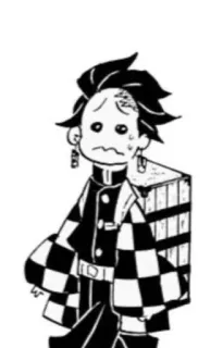 😖 bd75f42f Tanjiro Kamado Demon Slayer 动漫, 鬼灭之刃, 炭治郎, 漫画, 角色, 悲伤 whatsapp sticker