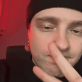 😞 0e5addad homme, signe paix, geste obscène, bonnet, personne, geste main telegram sticker