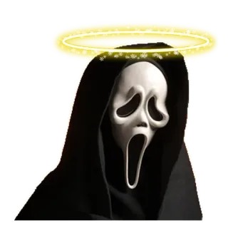 😇 194b5fc1 Ghostface Scream horror, ghostface, scream, film, maschera, coltello telegram sticker