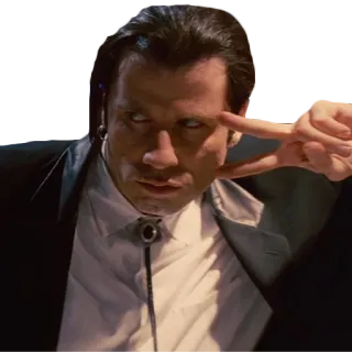 ✌️ 618a8d9a Pulp Fiction John Travolta, Pulp Fiction, Film, Vincent Vega, Acteur whatsapp sticker