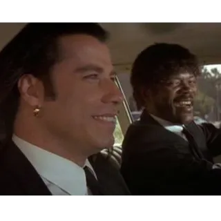 🚘 bfc74a52 Pulp Fiction film, pulp fiction, john travolta, samuel l jackson, comédie, action, crime whatsapp sticker