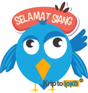 🤭 2c1d678f SELAMAT SIANG Vogel, Gruß, Guten Tag, Blau, Cartoon whatsapp sticker