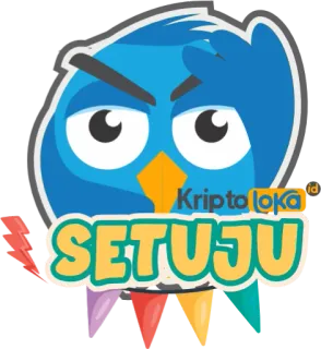 😍 80694c4c KriptoLoka.id SETUJU Vogel, Kryptoloka, Zustimmung, Indonesisch, Cartoon whatsapp sticker
