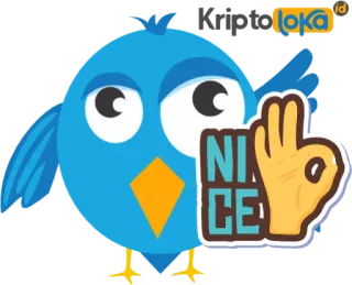 😃 b260f6b3 NICE Vogel, nett, okay, blau, Hand, positiv whatsapp sticker