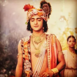 😌 3455941c Krishna Hinduismus, Gott, Gottheit, spirituell, Mythologie, Religion, Indisch, Krishna telegram sticker